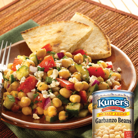 Kuner No Salt Added Garbanzo Beans, 15 Oz., Case of 12