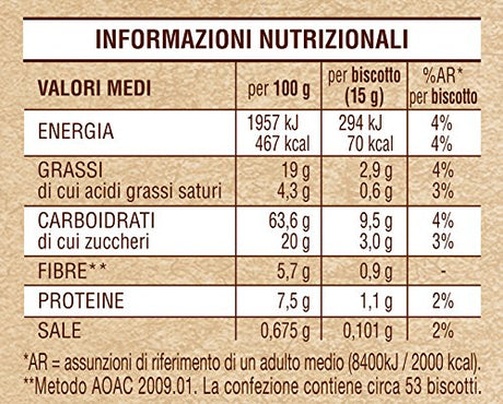 Mulino Bianco: "Molinetti" Shortbread cookies with flour buckwheat and brown sugar - 28.21 Oz (800g) [ Italian Import ]