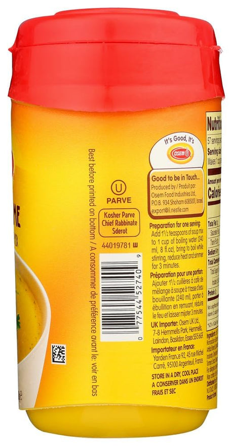 Osem Natural Consomme Soup & Seasoning Mix (12-Pack, 14.1 Oz Each) Kosher, Dairy-Free, Product of Israel