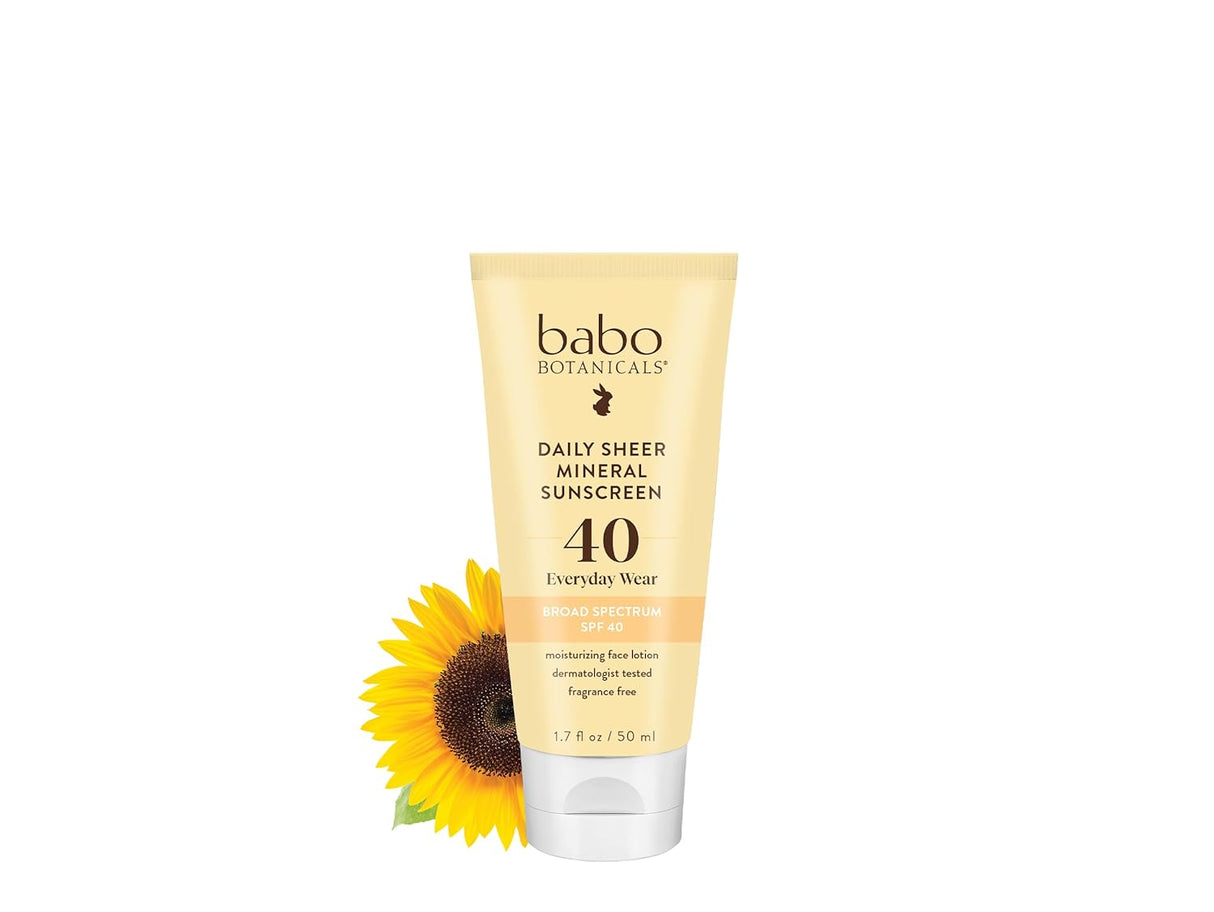 Babo Botanicals Daily Sheer Mineral Sunscreen SPF 40, 1.7 oz