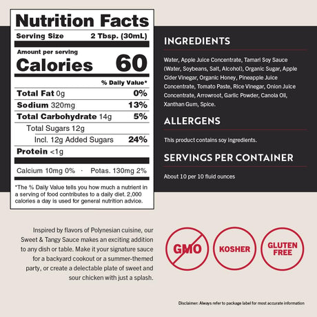 San-J Sweet & Tangy Cooking Sauce, Pack of 6, 10 Fl. Oz. Bottles