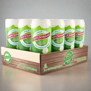 Taste Nirvana Coconut Water with Pulp - 16.2 Fl Oz - Pack of 12 - Natural Hydration