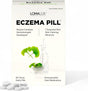 Lomalux Laboratories Eczema Pill packaging with green plant illustration on a white background