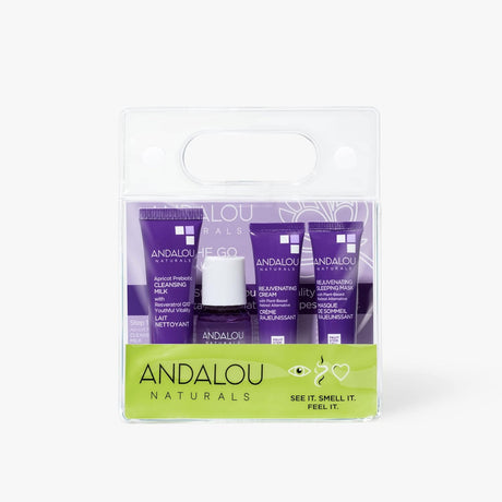 Andalou Naturals To Go Defying Routine, 4 ct Gluten-Free - Travel-Friendly Skincare