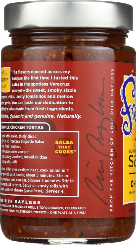 Frontera Foods Chipotle Salsa, Case of 6, 16 oz, Authentic Mexican Flavor