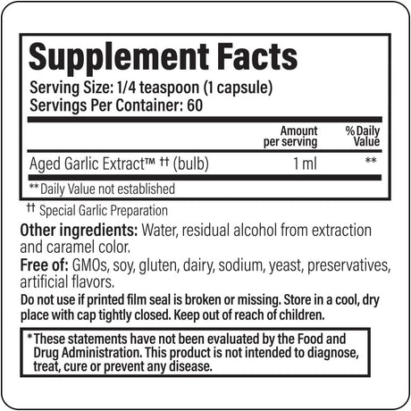 Kyolic Liquid Aged Garlic Extract - Supports Immune System - 2 Oz