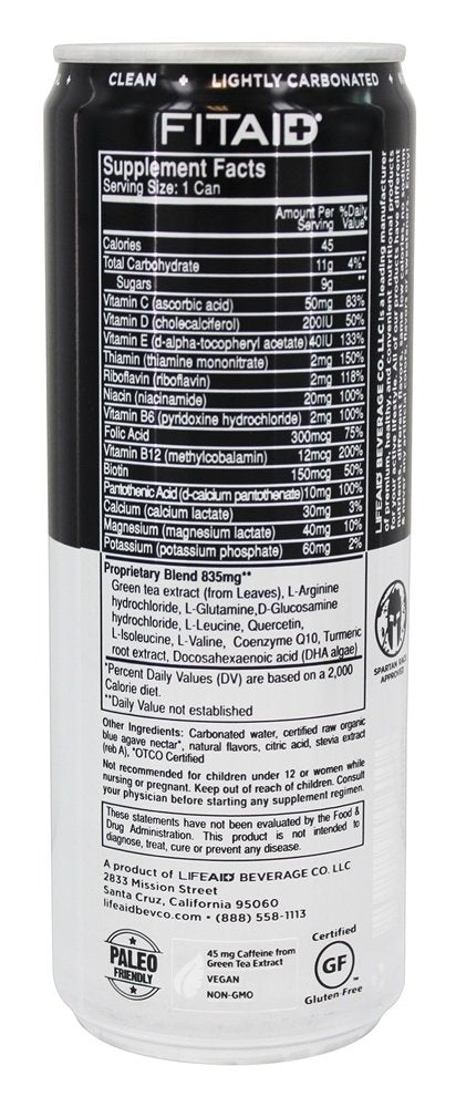 FITAID Recovery Blend - BCAAs, L-Glutamine, Omega-3s - 12 oz Cans (Pack of 12) - Cozy Farm 