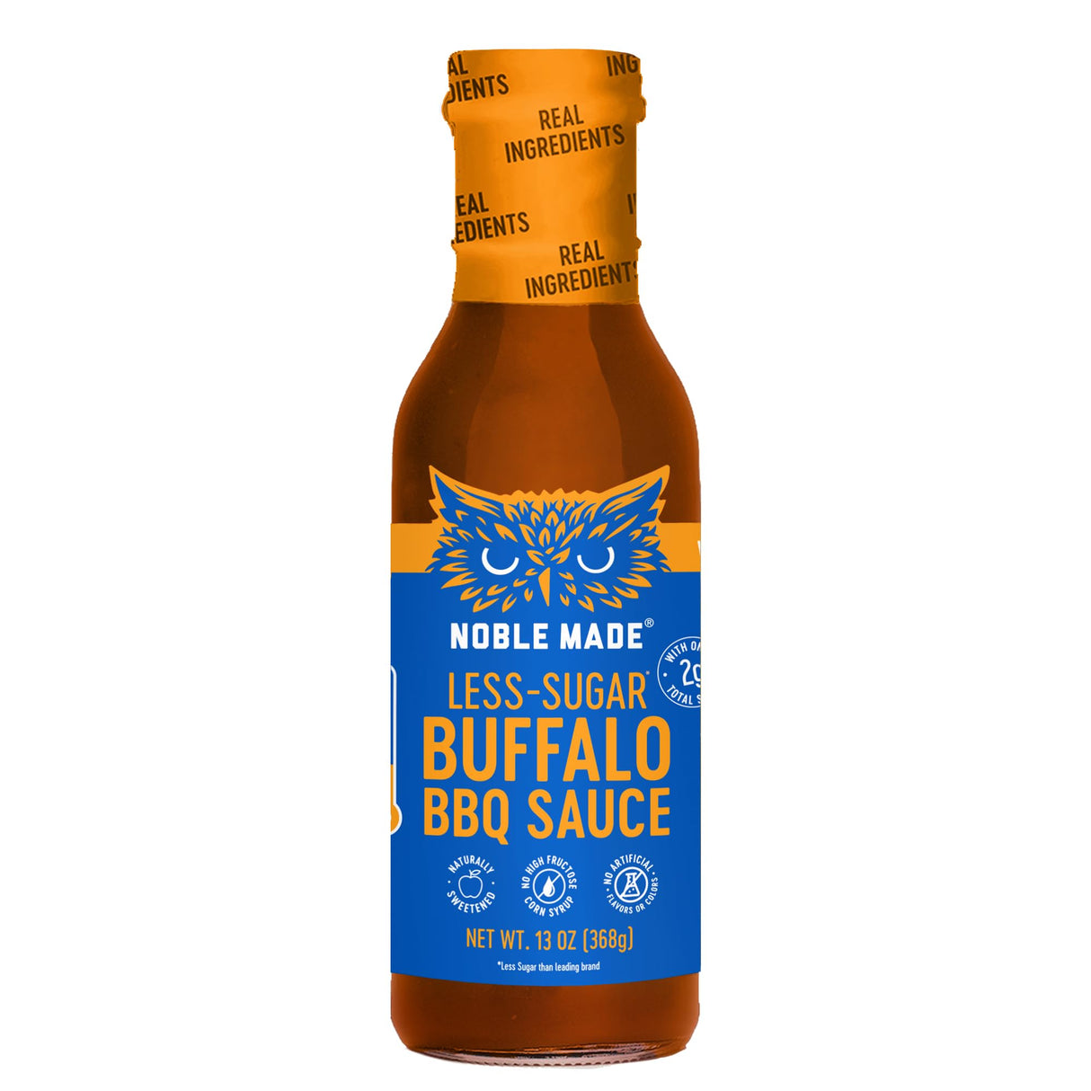 Noble Made - Buffalo BBQ Sauce, 13 oz (Pack of 6) - Gluten-Free Wings