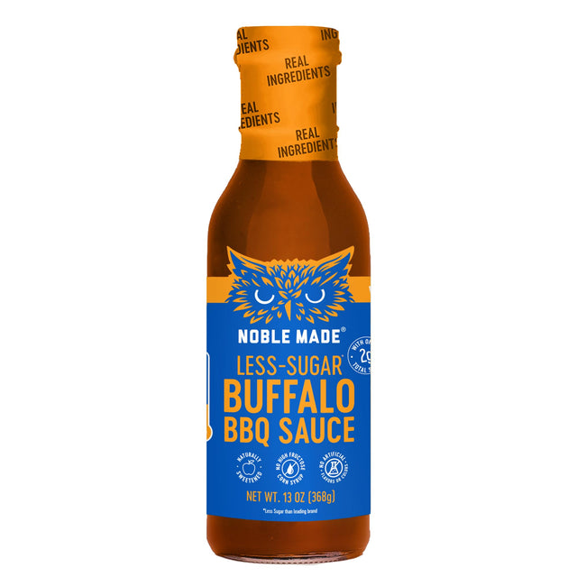 Noble Made - Buffalo BBQ Sauce, 13 oz (Pack of 6) - Gluten-Free Wings