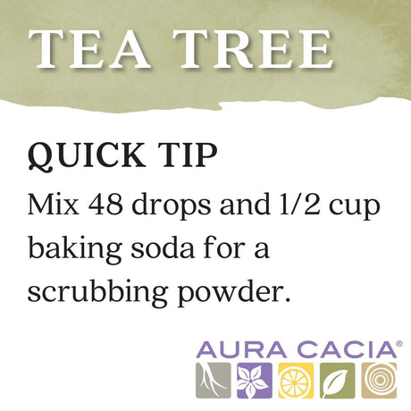 Aura Cacia Pure Tea Tree Essential Oil, 100% Natural, Cleansing & Purifying, 2 fl oz