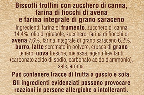 Mulino Bianco: "Molinetti" Shortbread cookies with flour buckwheat and brown sugar - 28.21 Oz (800g) [ Italian Import ]