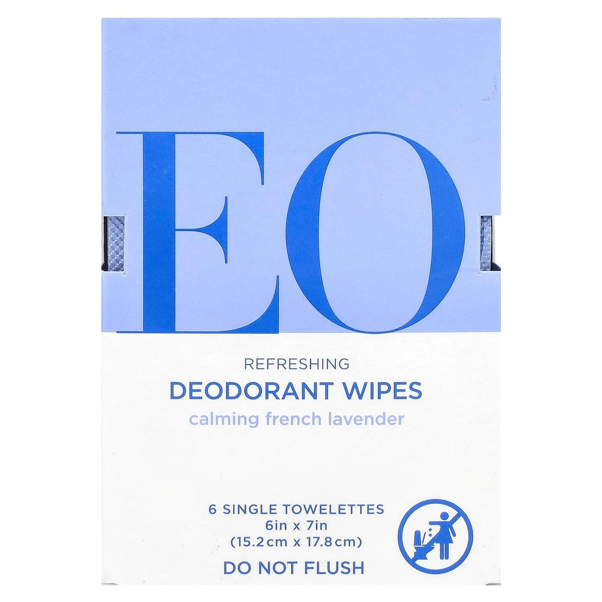 EO Lavender Deodorant Wipes, 6-Count, Case of 12
