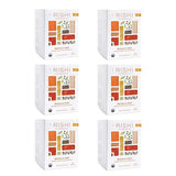 Six boxes of Rishi Masala Chai tea on a white background
