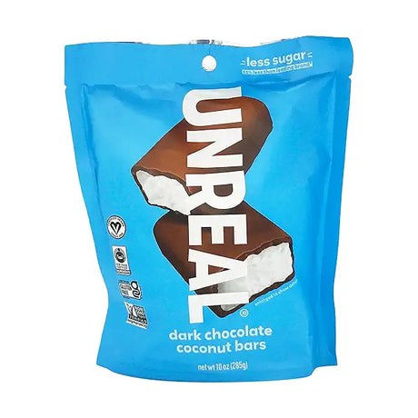 Unreal - Dark Chocolate Coconut Bars, 10 oz (Pack of 9) - Dairy & Gluten-Free