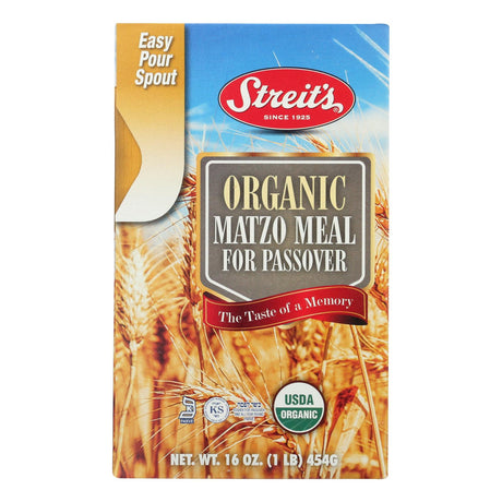 Streit's Organic Matzo Meal For Passover  - Case Of 12 - 16 Oz - Cozy Farm 