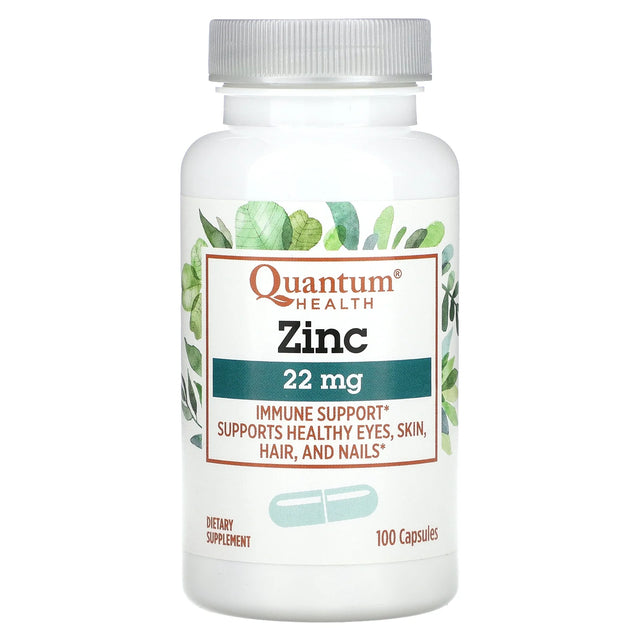 Quantum Health Zinc 22mg, 100 Cap - Immune Support Supplement