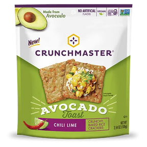 Crunchmaster - Avocado Toast Chili Lime Crackers, 3.54 oz (Pack of 12) - Gluten-Free Snacks