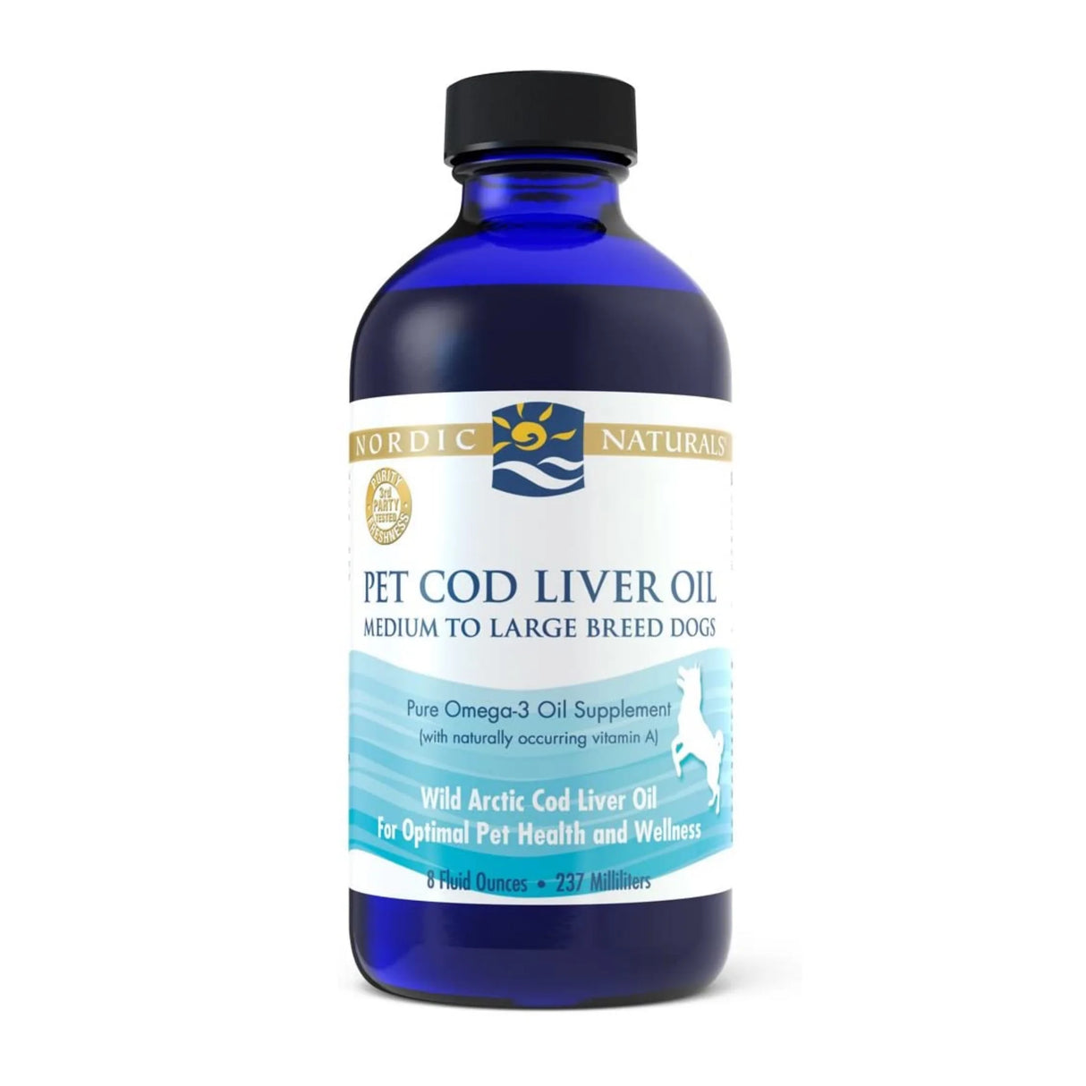 Nordic Naturals Pet Cod Liver Oil for Medium Dogs, 8 fl oz - Omega-3 Supplement