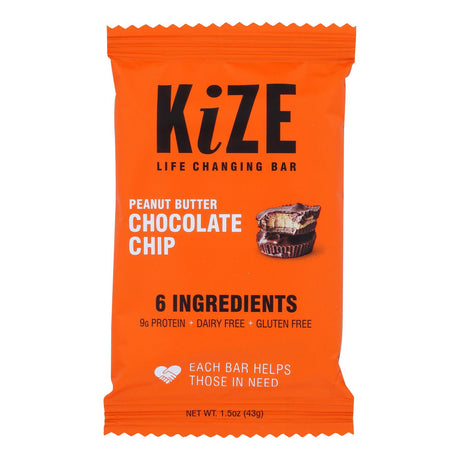 Kize Concepts - Energy Bar Raw Peanut Butter Chocolate Chip (Pack of 10 1.5oz) - Cozy Farm 