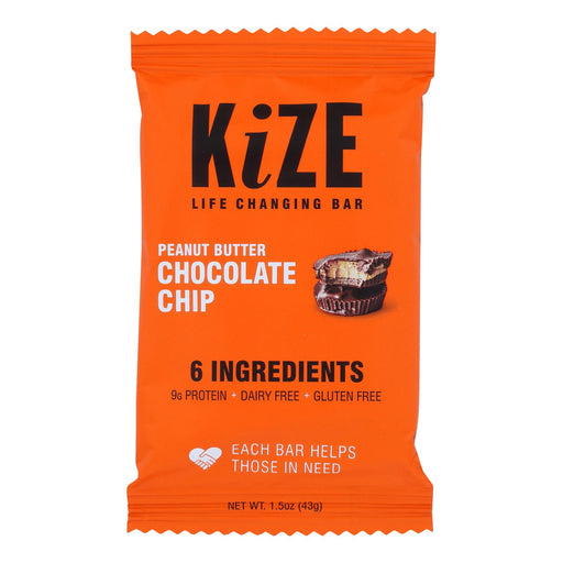 Kize Concepts - Energy Bar Raw Peanut Butter Chocolate Chip (Pack of 10 1.5oz) - Cozy Farm 