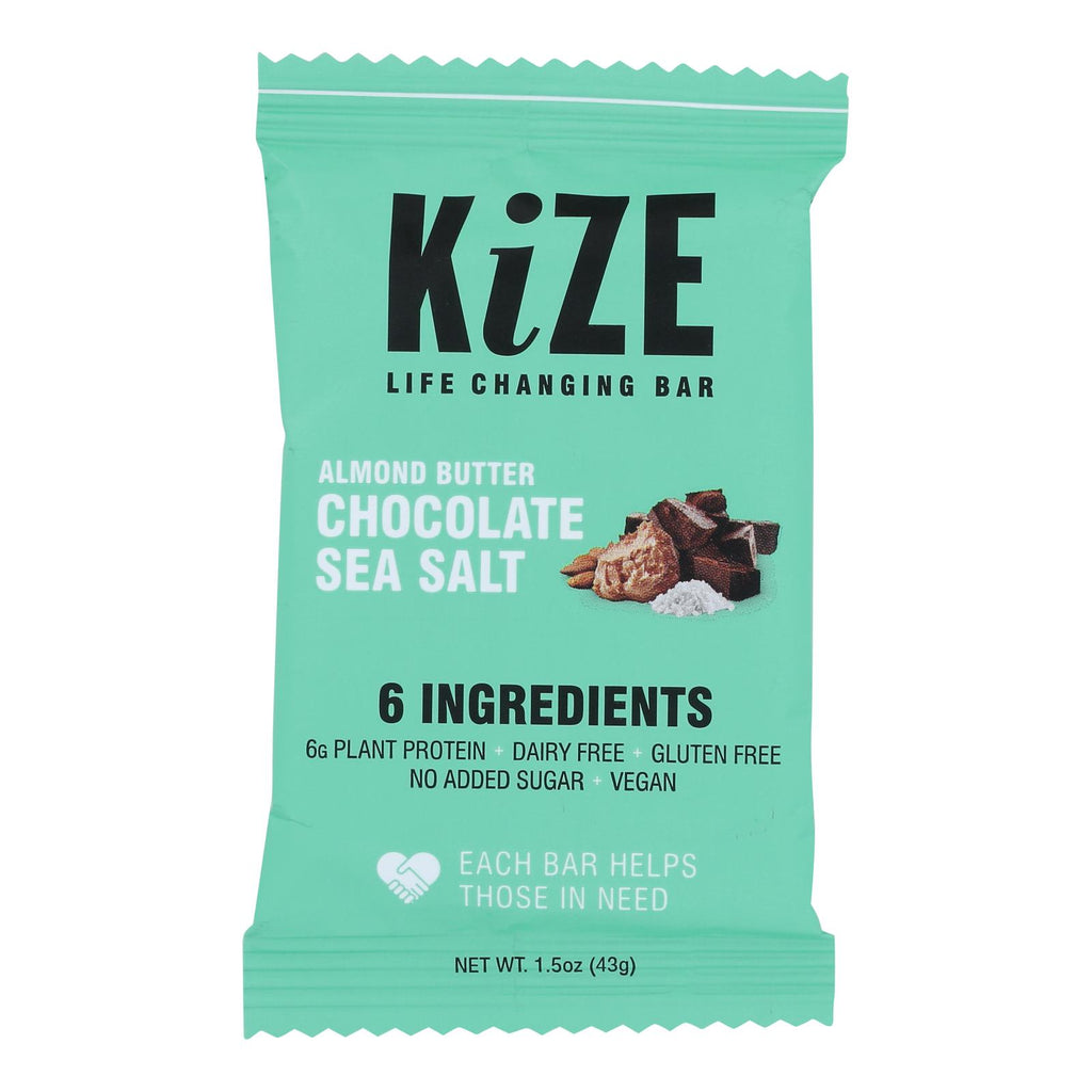 Kize Concepts - Energy Bar Almond Chocolate Sea Salt (Pack of 10 1.5 Oz) - Cozy Farm 