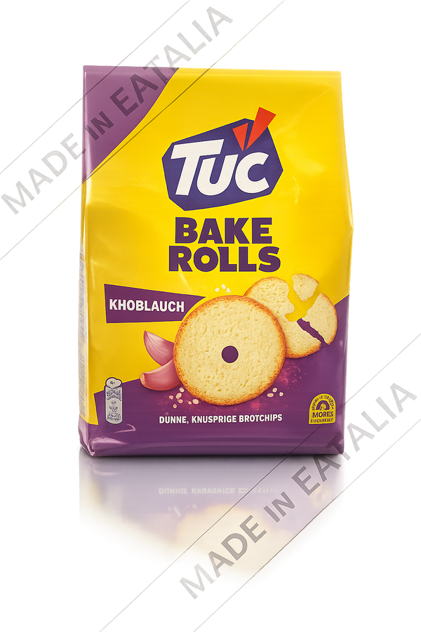 TUC Bake Rolls Garlic Bread Chips, 150g