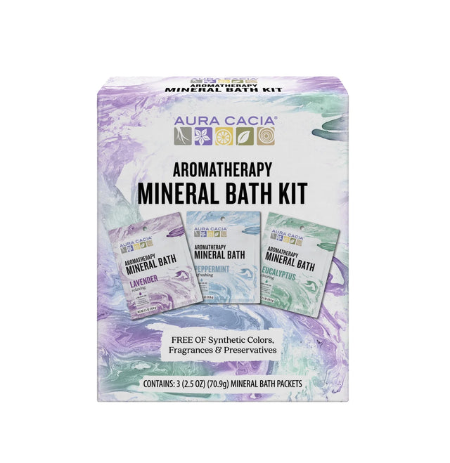 Aura Cacia - Mineral Bath Kit, Ea (Pack of 1) - Relaxing Bath Soak