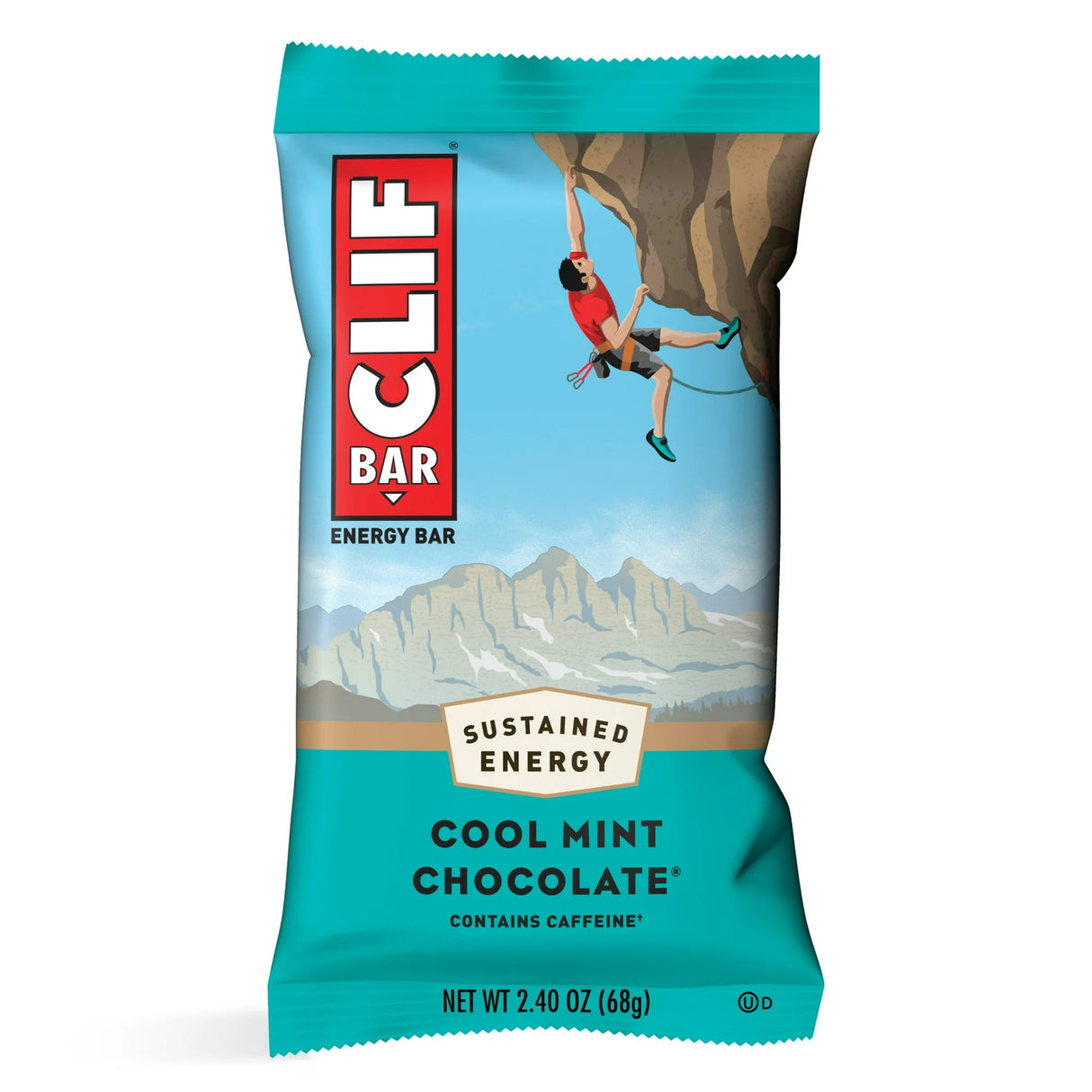 Clif Bar Organic Cool Mint Chocolate Energy Bar, 2.4 oz, Pack of 12