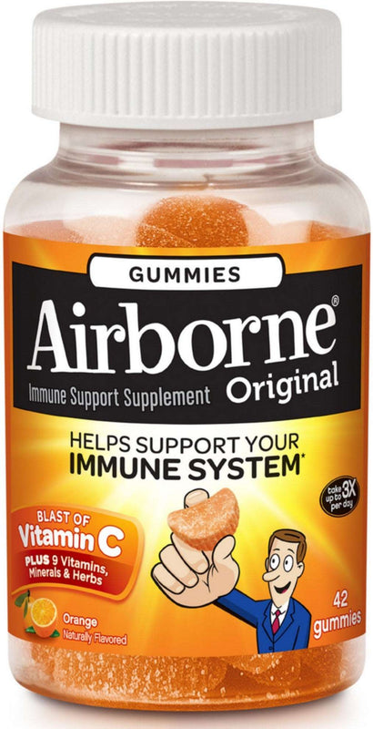 Airborne Enhanced Immunity Support - Effervescent Vitamin C & Zinc - 42 Gummies - Cozy Farm 