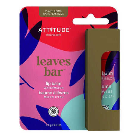 Attitude - Watermelon Lip Balm, 0.3 oz (Pack of 12) - Hydrating Vegan Formula