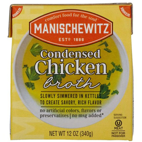 Manischewitz Condensed Chicken Broth, 12 Fl Oz (Pack of 12) - Cozy Farm 