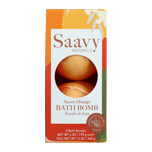 Saavy Naturals - Sweet Orange Bath Bomb, 12 oz (Pack of 1) - Gluten Free USA
