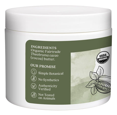 White container with green label featuring USDA Organic certification on a white background