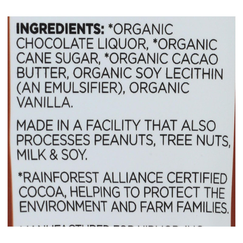 Bars  Nibmor - Chocolate Dark Original 72% Cacao (Pack of 6) 3.56oz Bars - Cozy Farm 