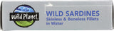 Wild Planet Wild Sardines - Skinless & Boneless Fillets in Water (Case of 12) | 4.25 Oz Cans | High Protein, Omega-3s, Kosher, Sustainably Sourced Seafood