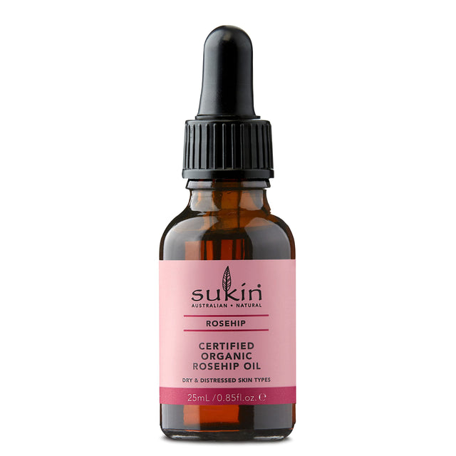 Sukin - 95%+ Organic Rosehip Oil, 0.85 fl oz - Natural Skin Hydration