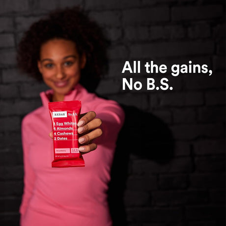 RXBAR Protein Bar - Strawberry - 1.83 Oz Bars, 12 Count - Real Food Protein