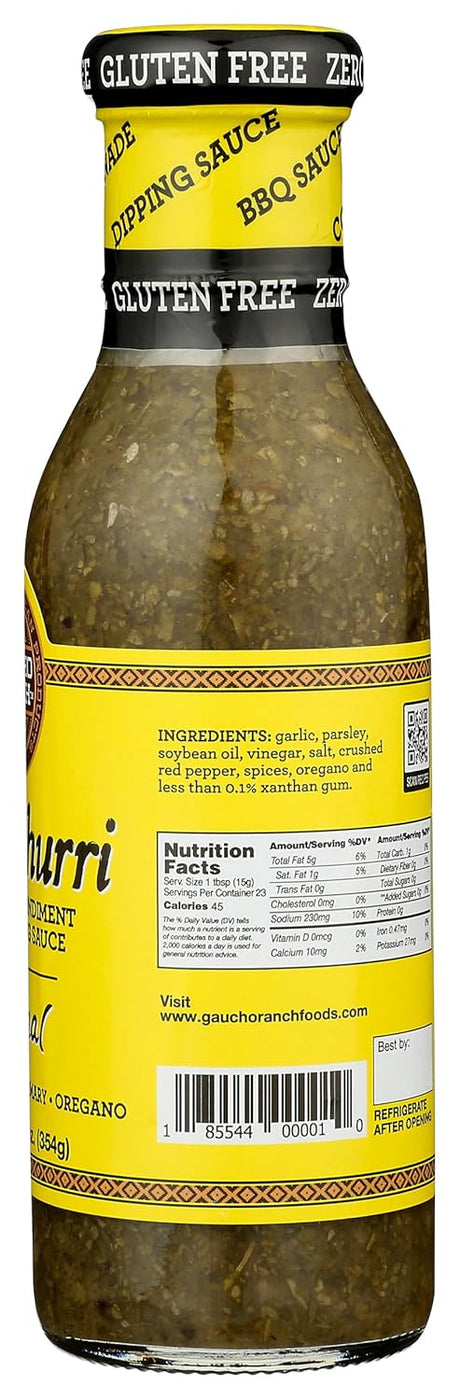 Gaucho Chimichurri Original Dressing, 12.5 Fl. Oz., Pack of 6