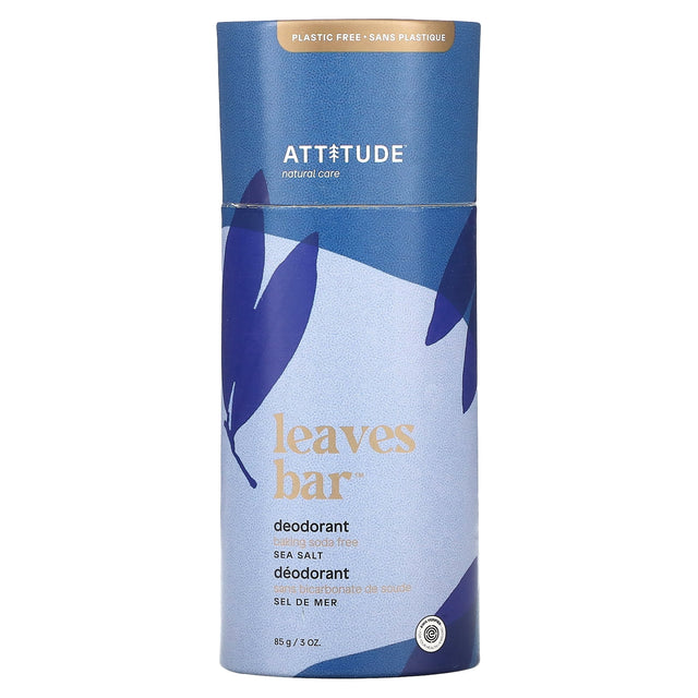 Attitude - Deodorant Leaves Bar, Sea Salt 3 oz - Natural Odor Protection