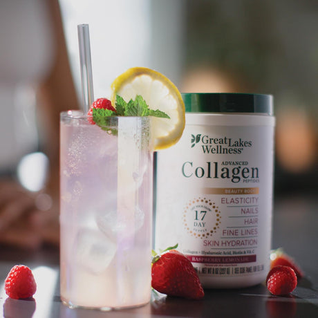 Great Lakes Wellness Collagen Peptides, Raspberry Lemon, 8 oz
