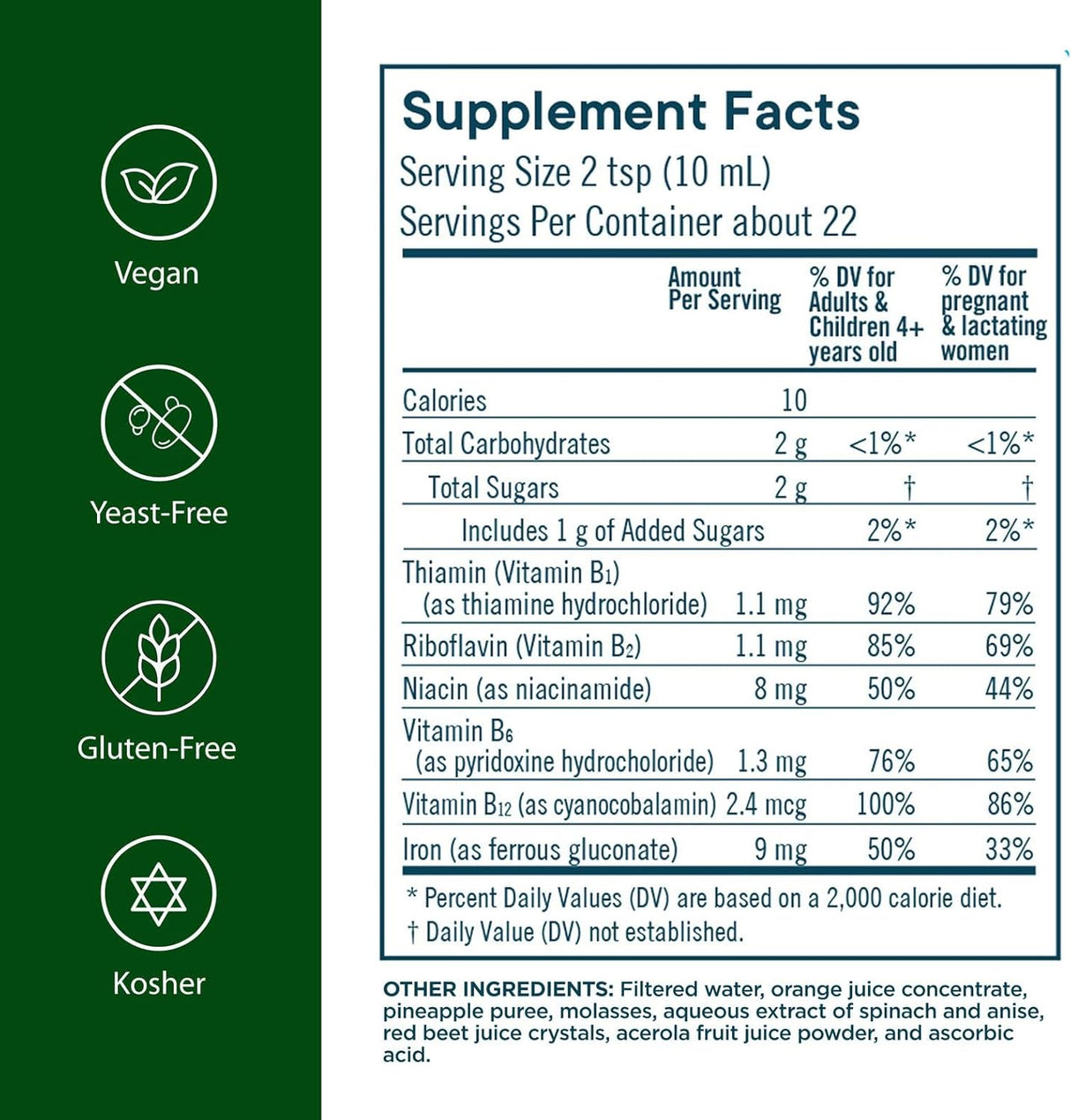 Flora Iron with B-Vitamin Supplement - 7.7 Oz