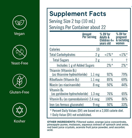 Flora Iron with B-Vitamin Supplement - 7.7 Oz