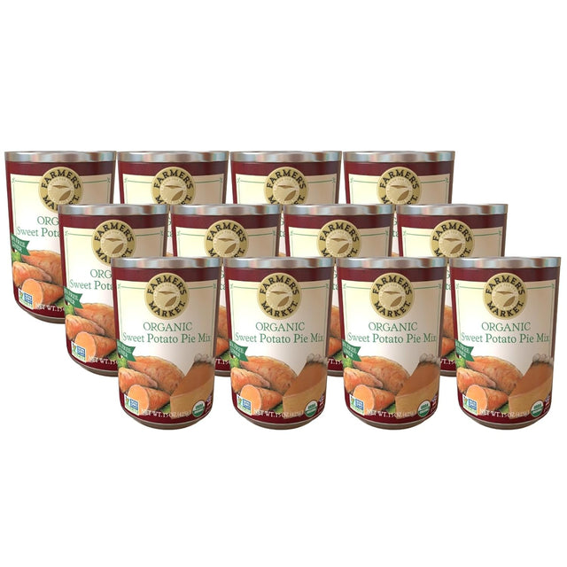 Farmer's Market - Organic Sweet Potato Pie Mix, 15 oz (Pack of 12) - Gluten-Free Dessert