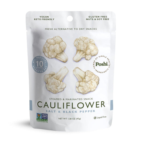 Poshi Cauliflower Salt, Black Pepper Seasoning, 10-Pack, 1.58 Oz