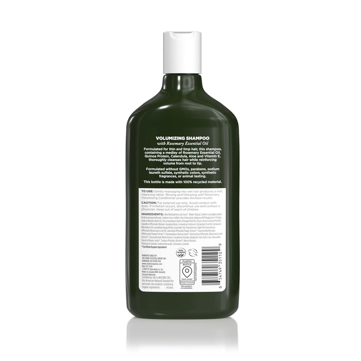 Shampoo bottle with label on a white background
