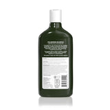 Shampoo bottle with label on a white background