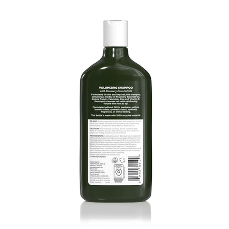 Shampoo bottle with label on a white background