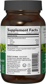 Organic India Neem Whole Herb Supplement, 90 Capsules