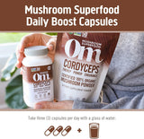 Om Mushroom Superfood Cordyceps Mushroom Capsules, Energy and Endurance Support Supplement, 90 Count - Cozy Farm 