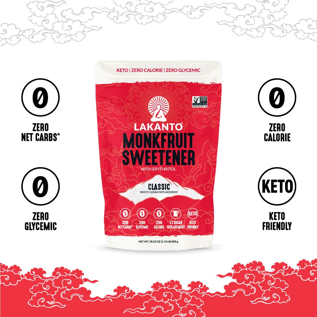 Lakanto Monkfruit Sweetener with Erythritol, Pack of 8